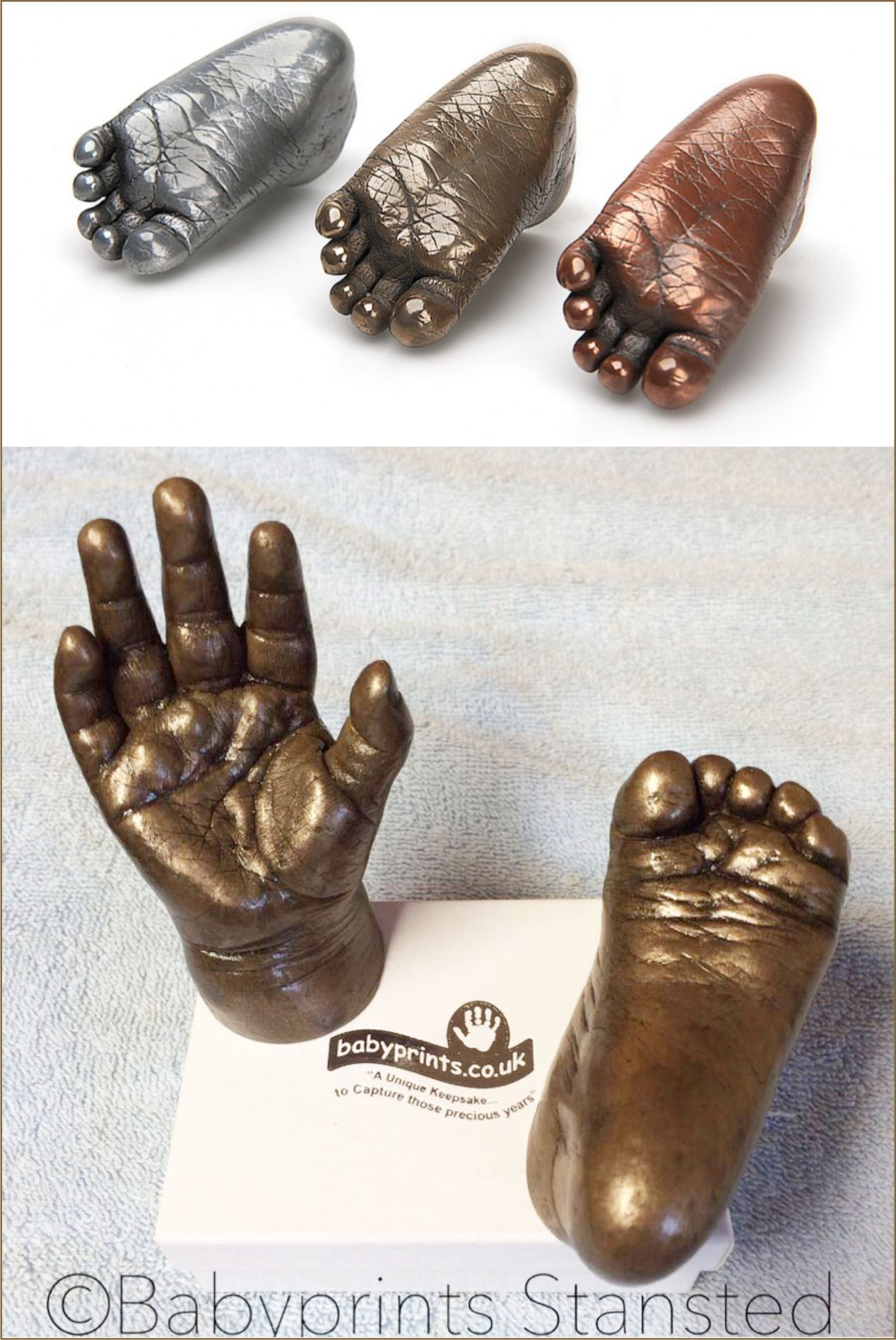 Hand and foot statues