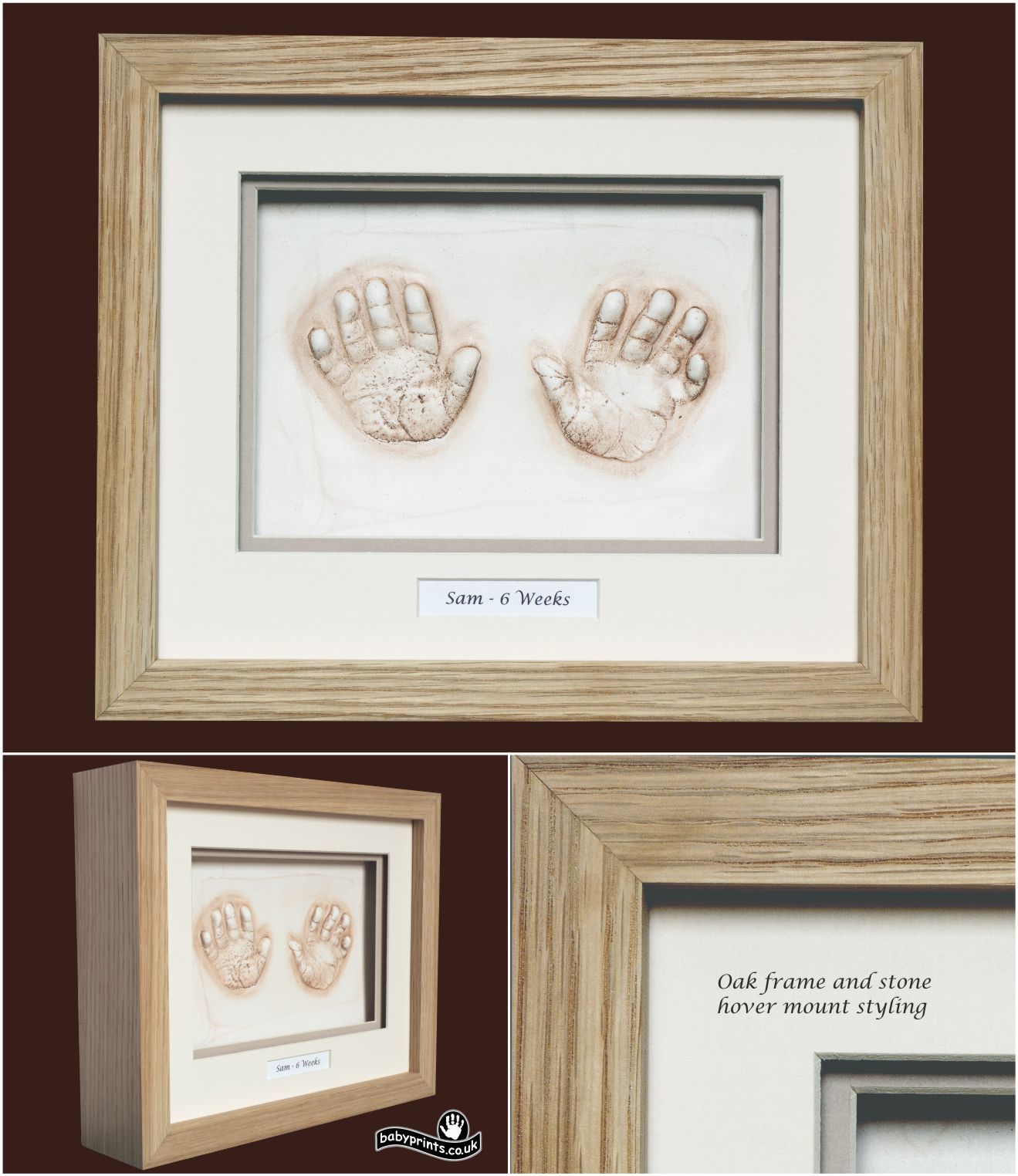 Baby hand imprints