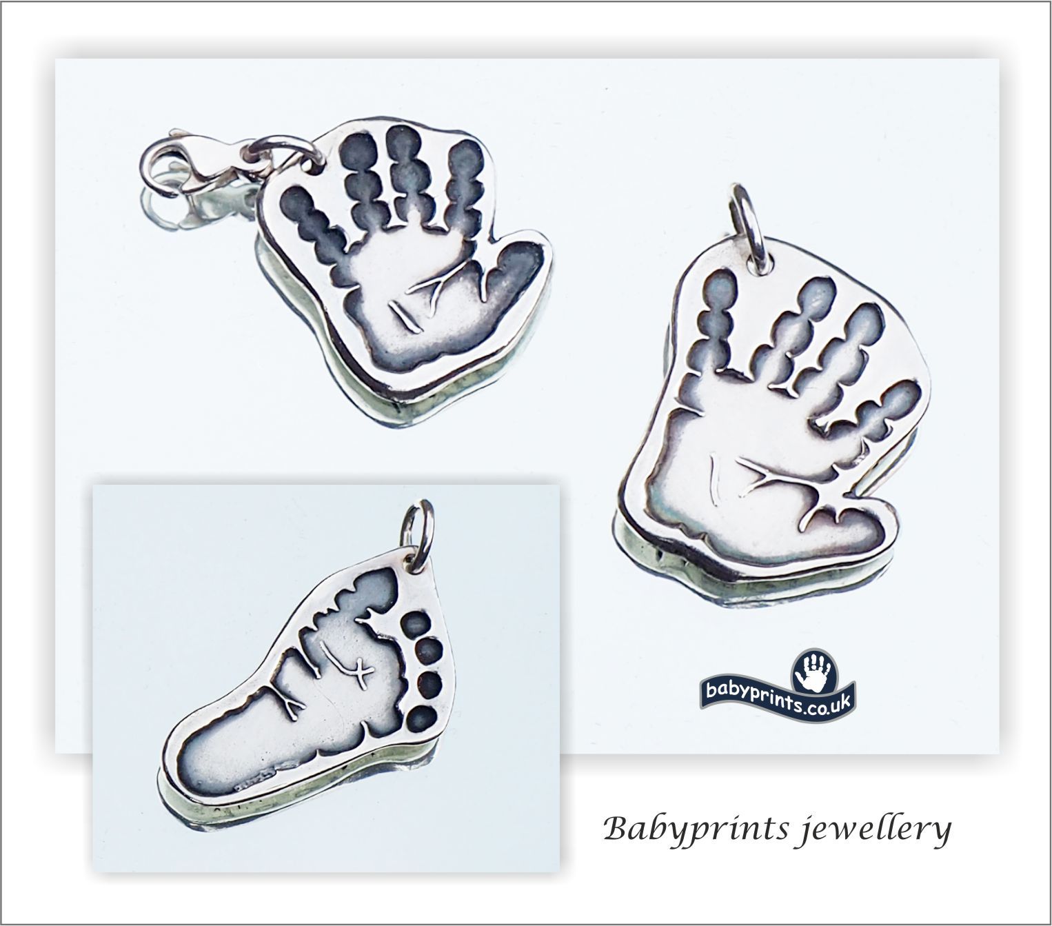 Hand shape silver jewellery