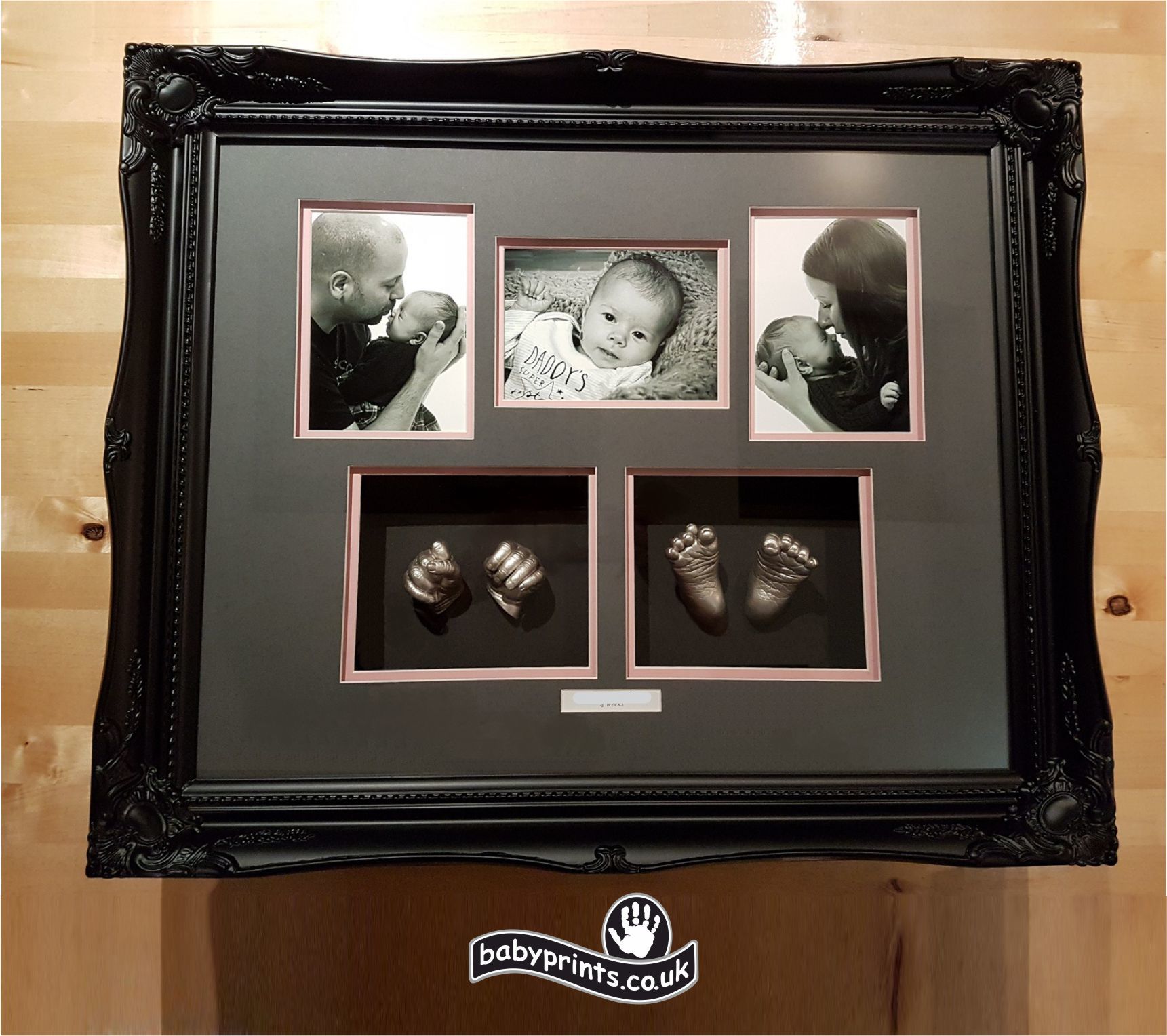Baby feet and hands Statues and photos framed