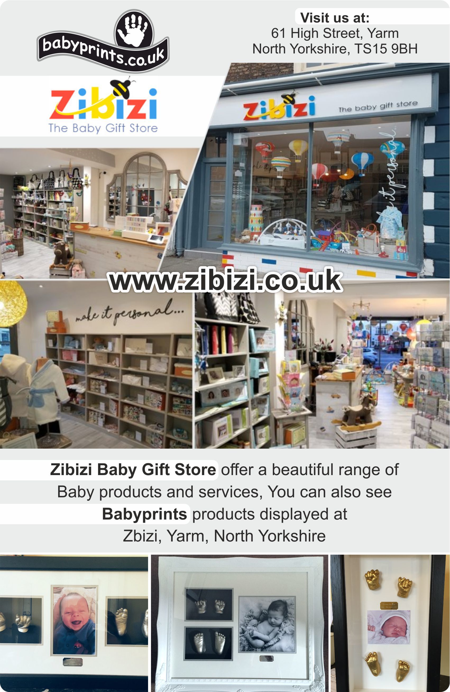 Babyprints at Zibizi North Yorkshire