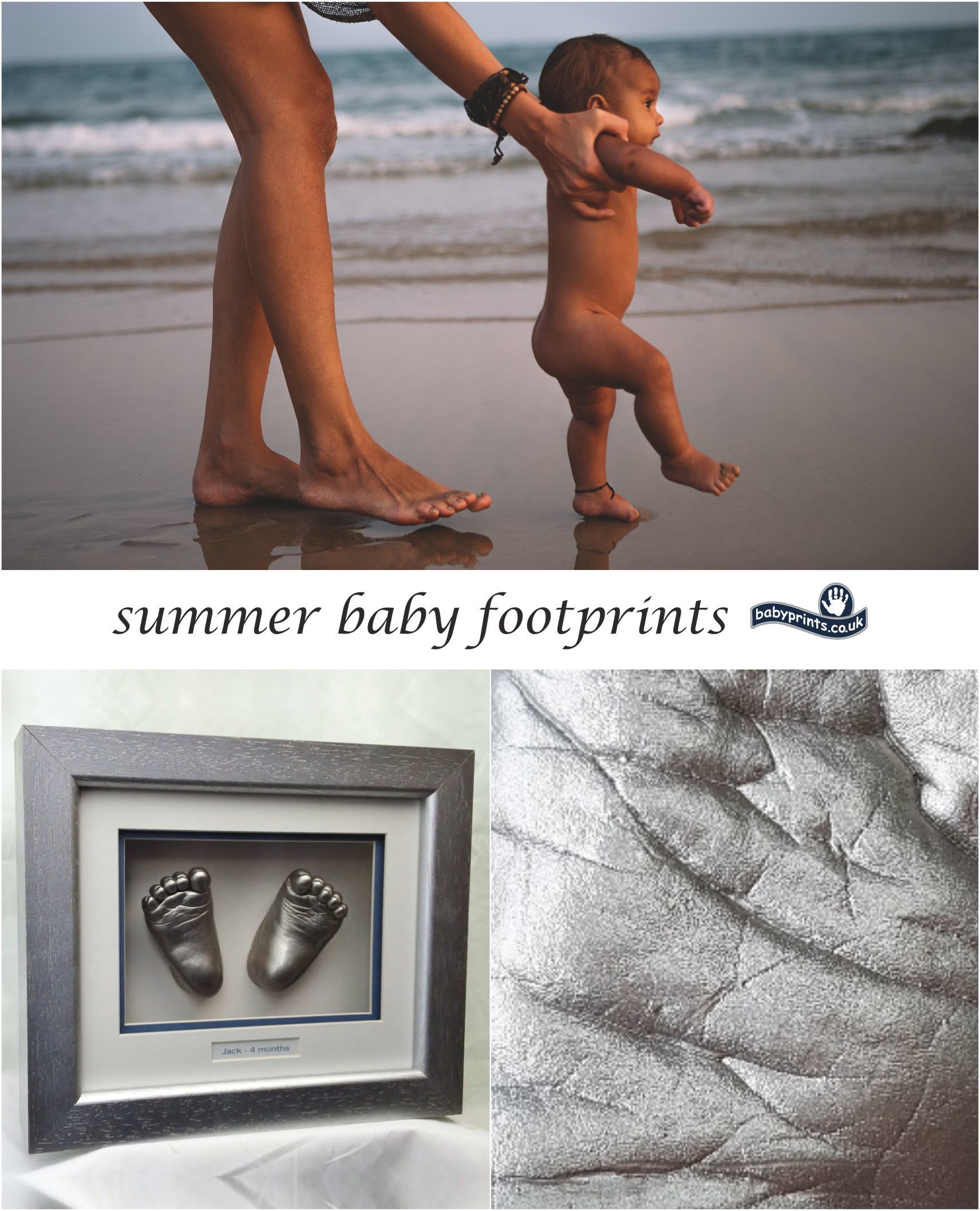 Summer baby footprints